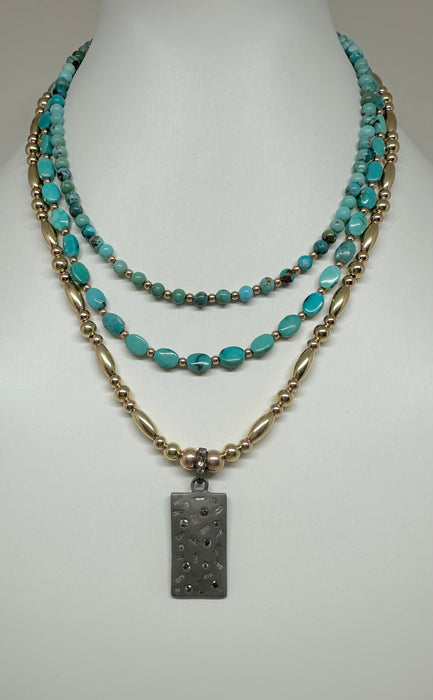 14K RGF with Smooth Round Turquoise