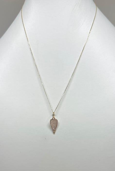 14K Gold Heart and Diamond