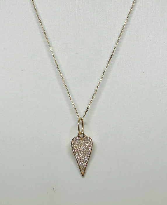 14K Gold Heart and Diamond