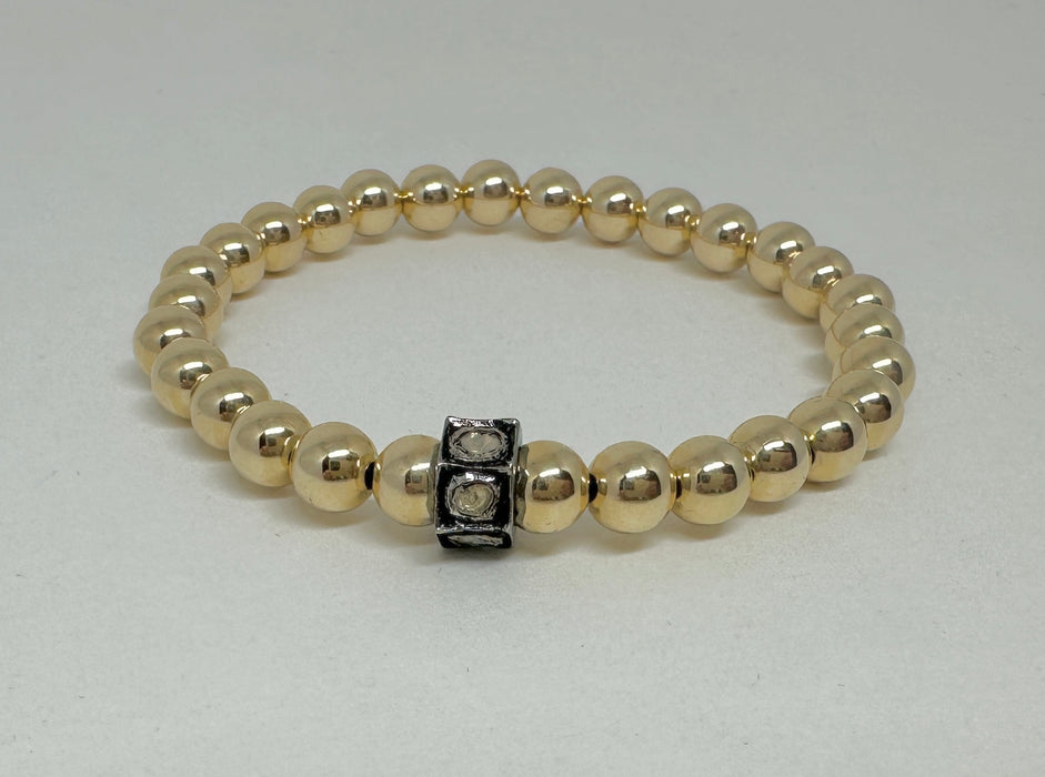 14K GF with Sterling Polki Diamond