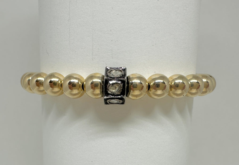 14K GF with Sterling Polki Diamond