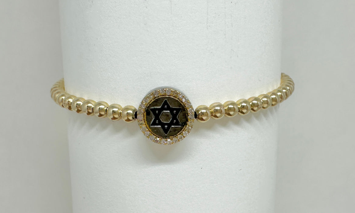 14K GF with Sterling and Diamond Star of David