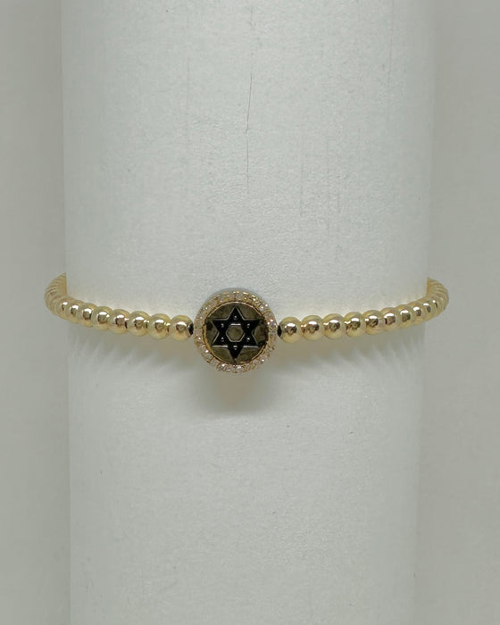 14K GF with Sterling and Diamond Star of David
