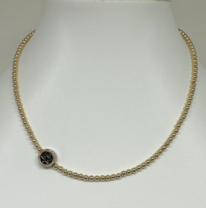 Gold Filled with Star of David Bead