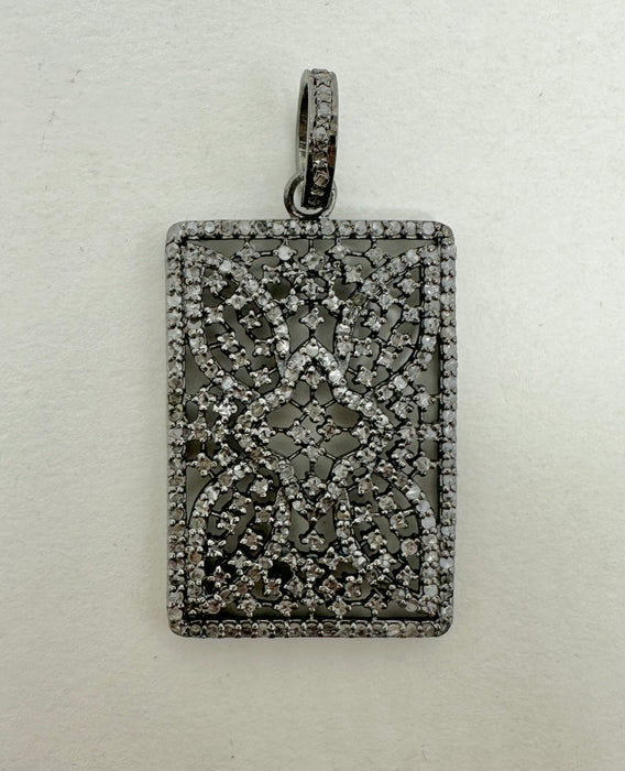 Diamond Laced Sterling Rectangular