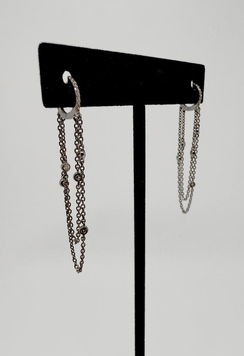 Diamond-By-the-Yard Chain Earrings