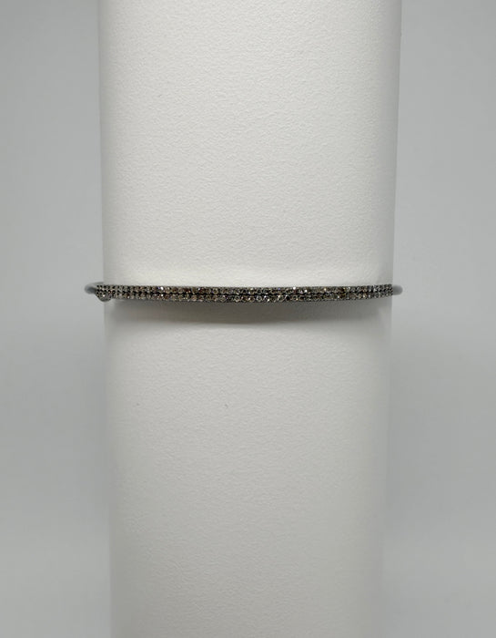 Double Row Diamond Bar Bangle