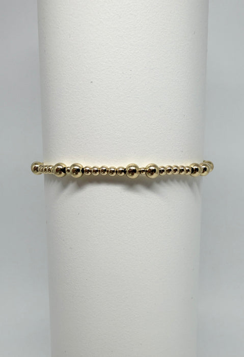 Golden Trio Beaded Bracelet