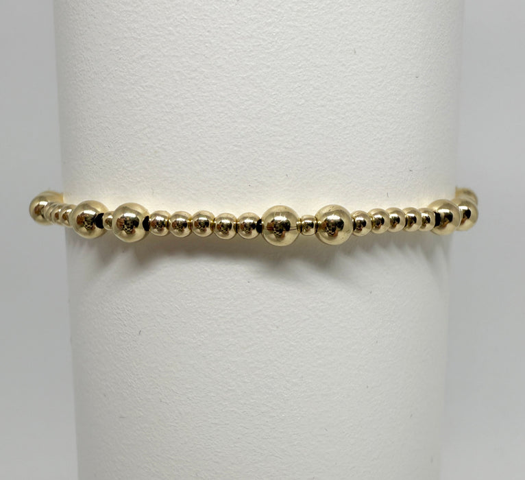 Golden Trio Beaded Bracelet