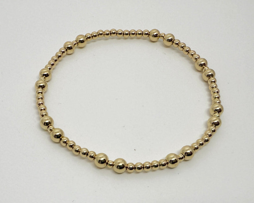 Golden Trio Beaded Bracelet